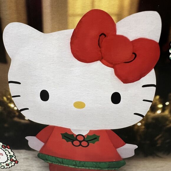 Gemmy HELLO KITTY 4.5’ Airblown Christmas Inflatable Lights Sanrio Berries NEW - Picture 3 of 11